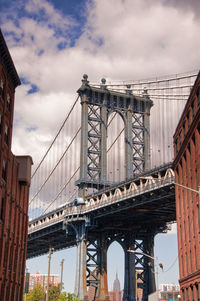 Low angle view of bridge against sky