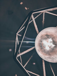 High angle view of illuminated lighting equipment