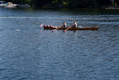Boats in river
