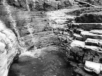 River flowing through rocks