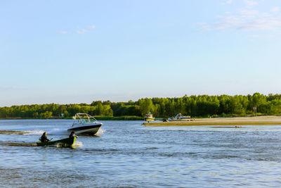 Scenic view of river against sky