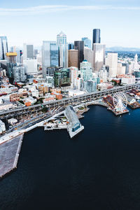 High angle view of cityscape