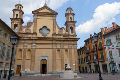 Low angle view of historic building