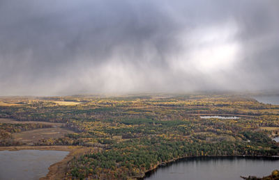 Scenic view of river against sky