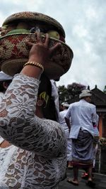 Woman wearing hat