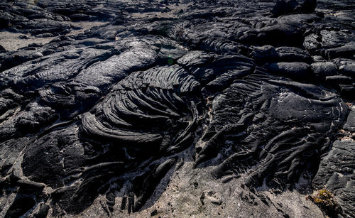 High angle view of volcanic landscape