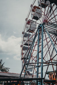Low angle view of ferris wheel against sky