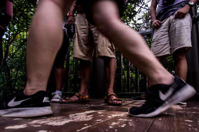 Low section of people standing outdoors