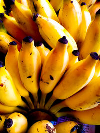 Full frame shot of yellow fruits for sale in market