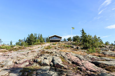 Mountain cabin at skuleberget, sweden