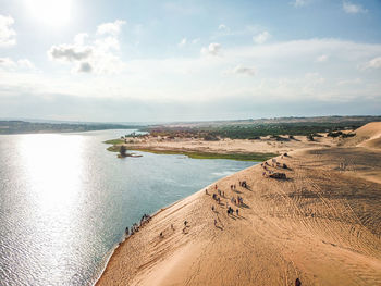 White sand dunes - bau sen, bau trang, it's one of best destinations in binh thuan. vietnam.