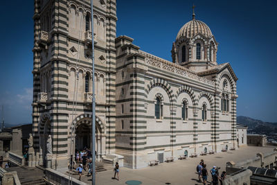 Group of people in front of building