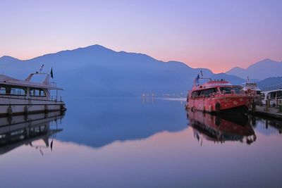 Scenic view of calm sea at sunset