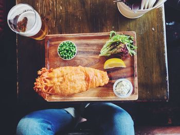 Close-up of food on table