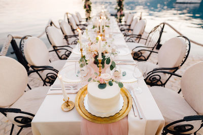 Place setting on table