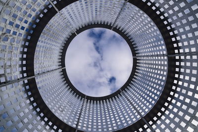 Low angle view of skylight