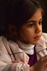 Close-up portrait of a girl