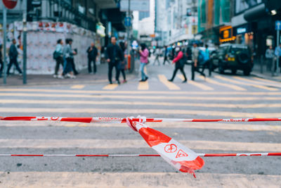 People walking on street