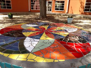 Multi colored built structure