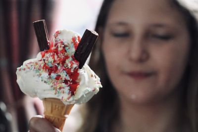 Close-up of ice cream cone