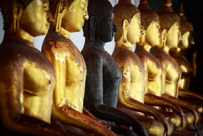 Buddha statues in historic temple