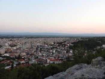 High angle shot of cityscape