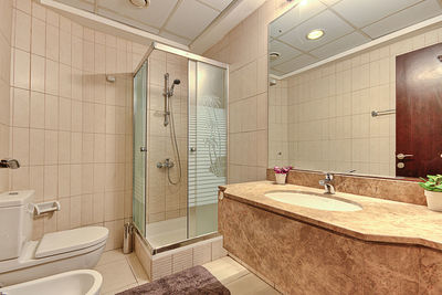 Interior of modern bathroom at home