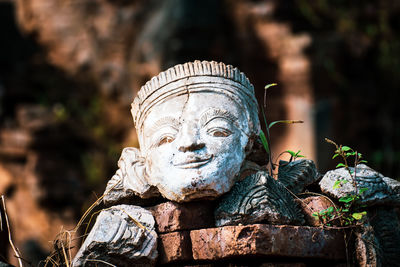 Close-up of buddha statue