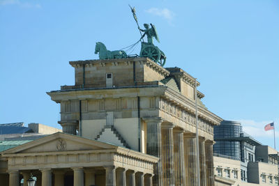 Low angle view of historical building against sky