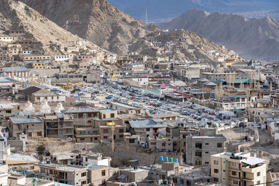 High angle view of townscape