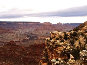 Scenic view of rocky mountains against sky