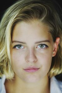 Close-up portrait of a beautiful young woman