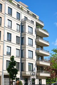 Modern tenement house seen in berlin, germany