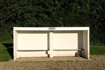 Information sign on grass
