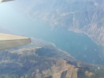 Aerial view of snowcapped mountains