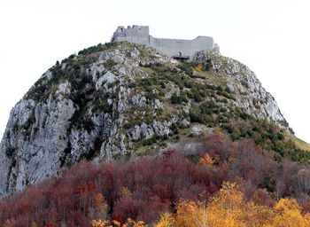 Low angle view of mountain against sky