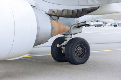 Airplane on airport runway