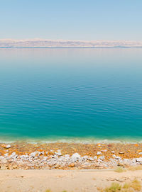 View of sea against clear sky