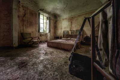 Interior of abandoned house