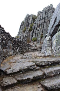 Rock formations against sky