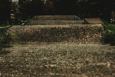 Surface level of road