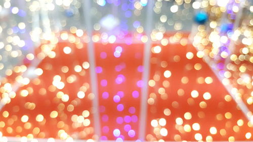 Defocused image of illuminated lights