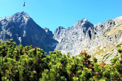 Scenic view of mountains against clear sky