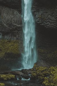 Scenic view of waterfall