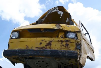 Abandoned built structure against sky