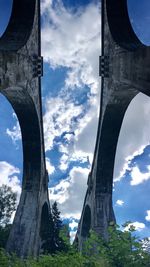 Low angle view of bridge against sky