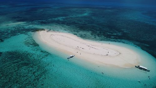 High angle view of beach