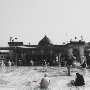 Tourists at a temple