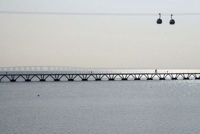 View of bridge over river