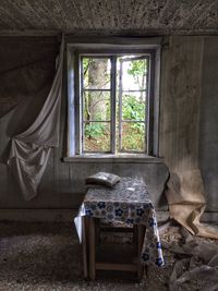 Interior of abandoned home